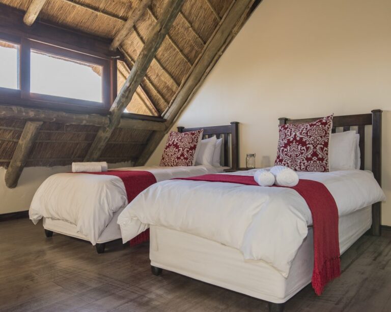 Inside a family chalet at Zaagkuilsdrift Bird Sanctuary and Lodge